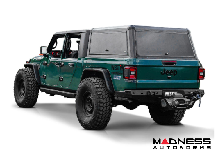 Jeep Gladiator Truck Cap - Westin - EXP - Matte Black - Sliding Front Glass